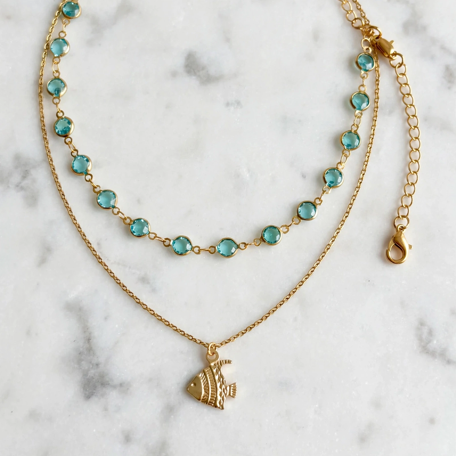Collar doble pez foto 2