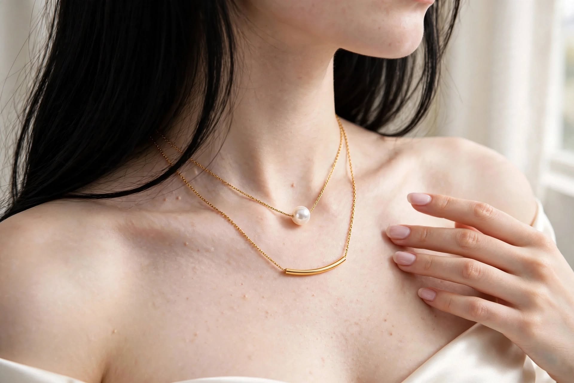 Collar Perlas Smile Golden foto 2