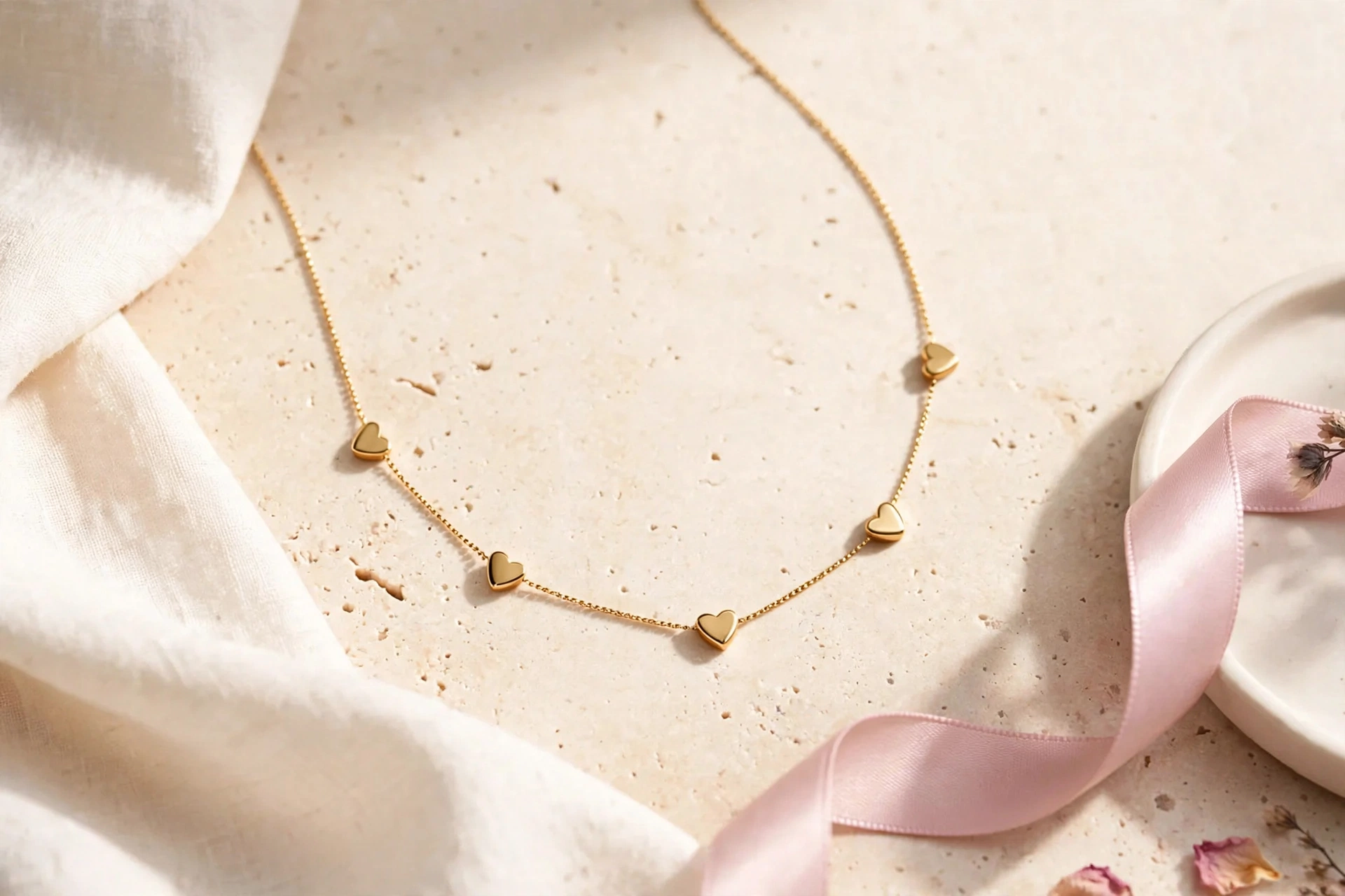 Collar Corazon Steel Golden