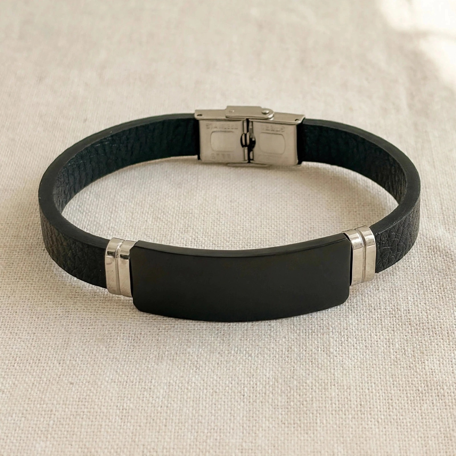 Pulsera Black Plate Steel foto 2