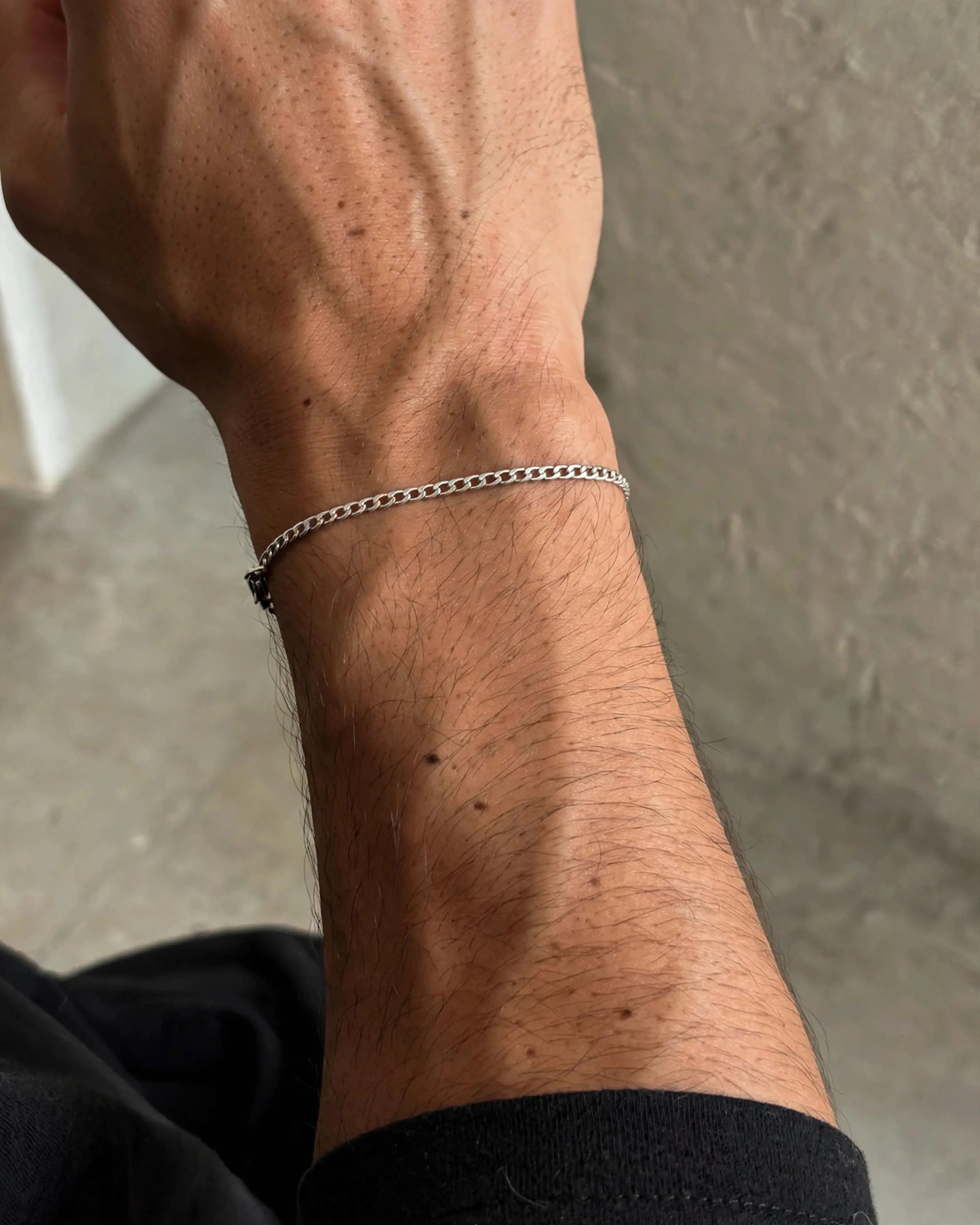 Pulsera Cubana Silver Steel