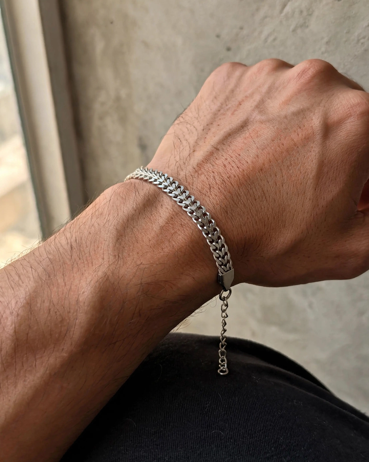 Pulsera Cubana Doble Steel foto 2