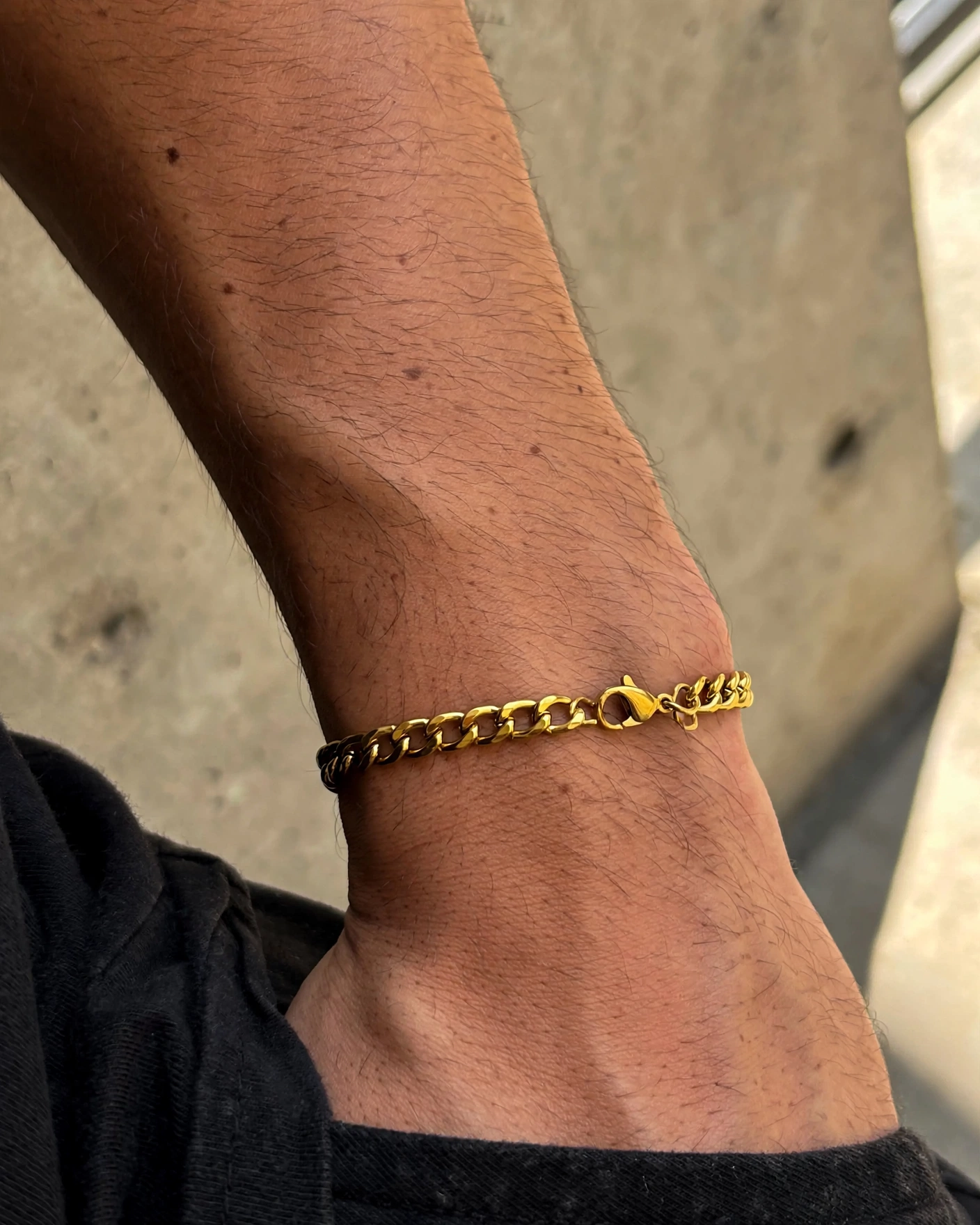 Pulsera Cubana Gold Steel foto 2