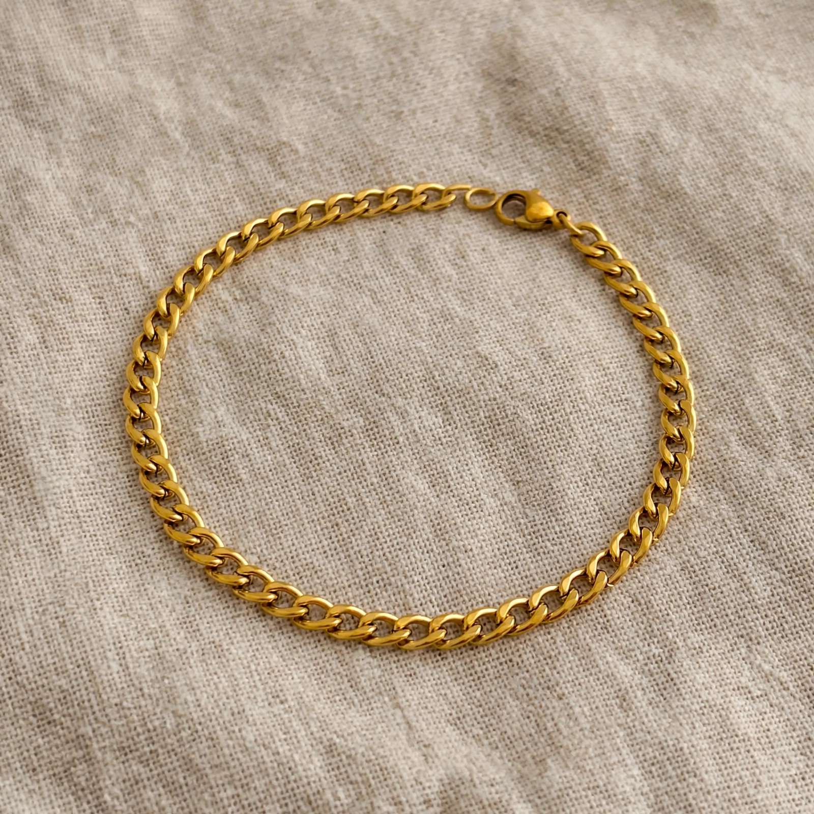 Pulsera Cubana Gold Steel